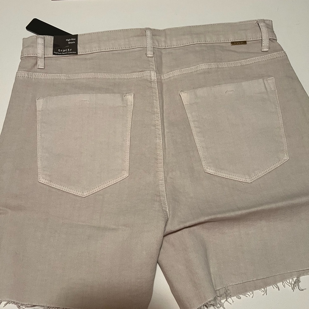 Women's Tractr Slim Fit High Rise Shorts Size 10/30 Quality (E5) Moon Struck (E5 - Picture 7 of 10